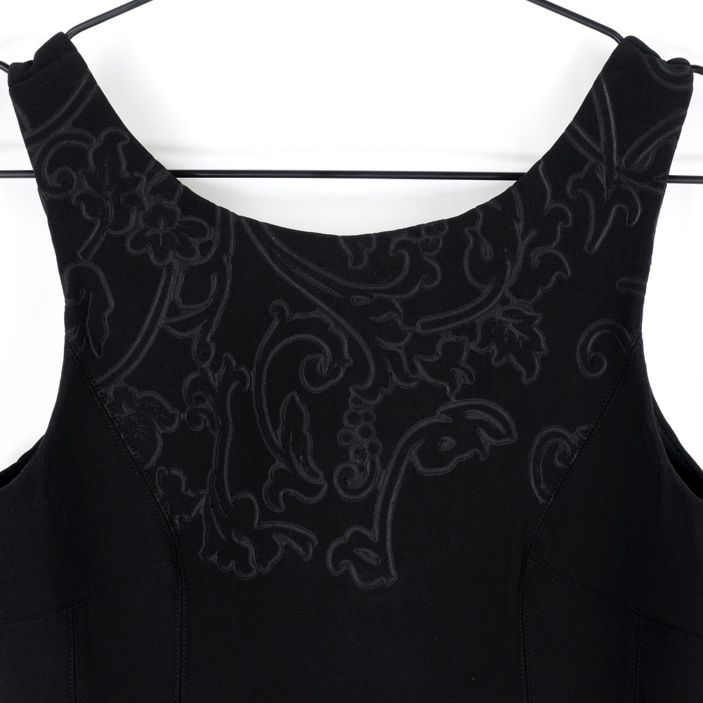 VERA WANG Black Scuba Fit & Flare Cocktail Dress - Picture 6 of 16